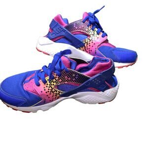 Nike Huarache Run Print GS running shoes Purple Pink 6Y Womens 7.5